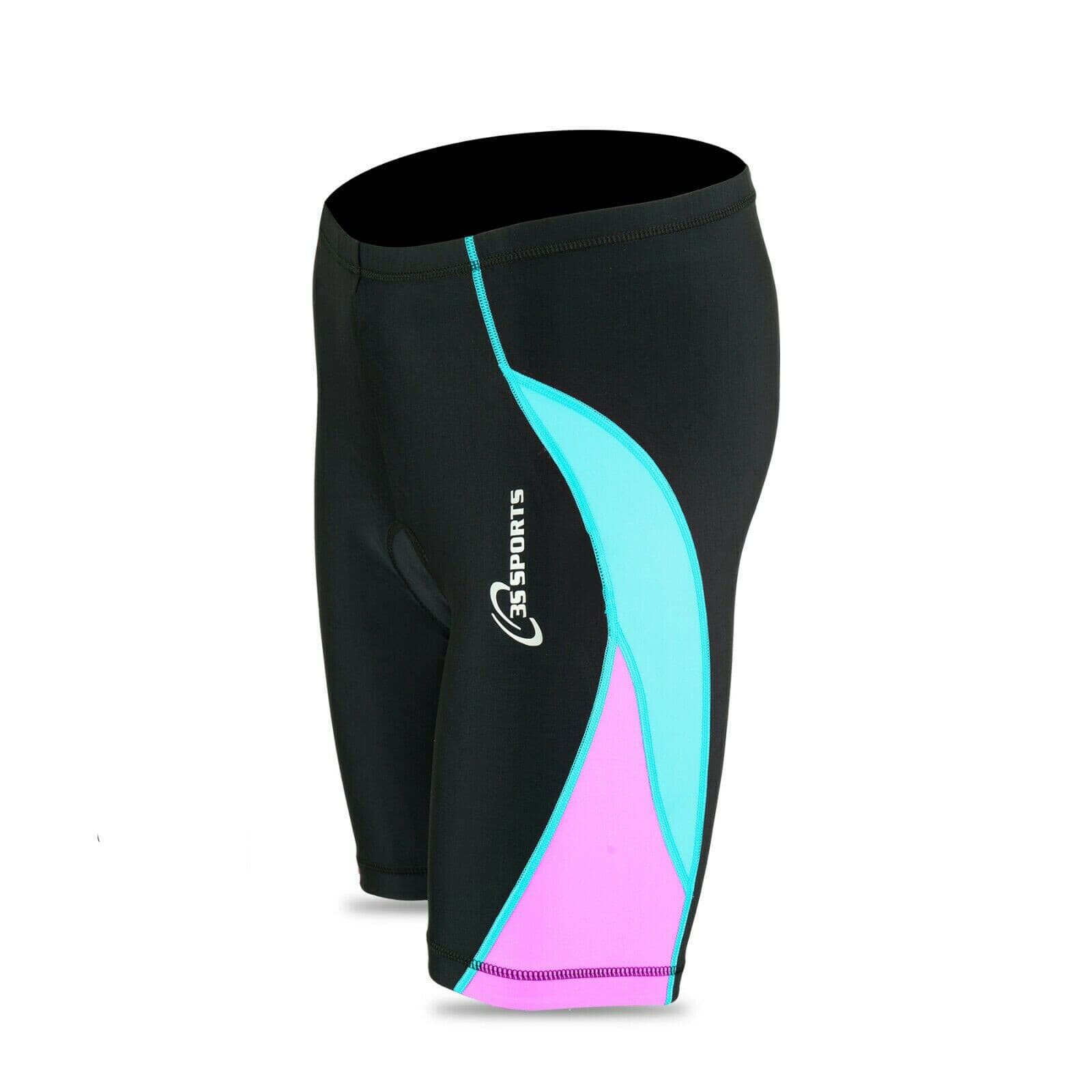 Ladies Cycling Padded Shorts Women Cool Max Anti Bac Pads Leggings Tights Short