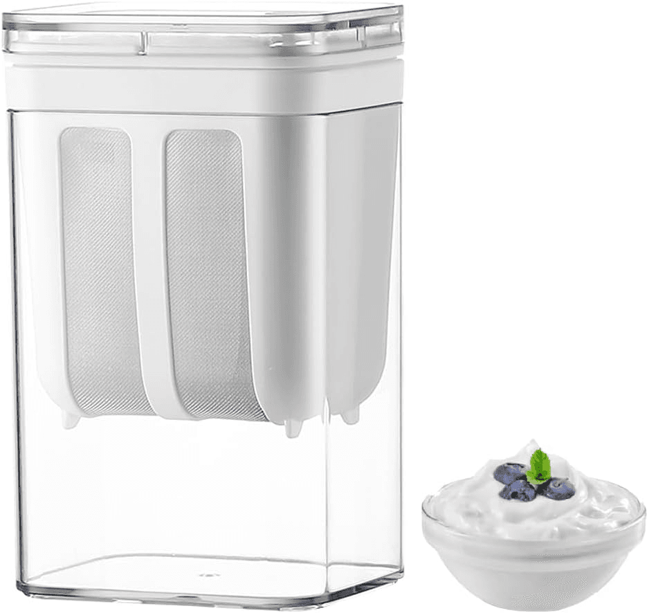 Yogurt Strainer Fine Mesh Yogurt Maker Strainer with Lid 1800 ML Cheese Yogurt M