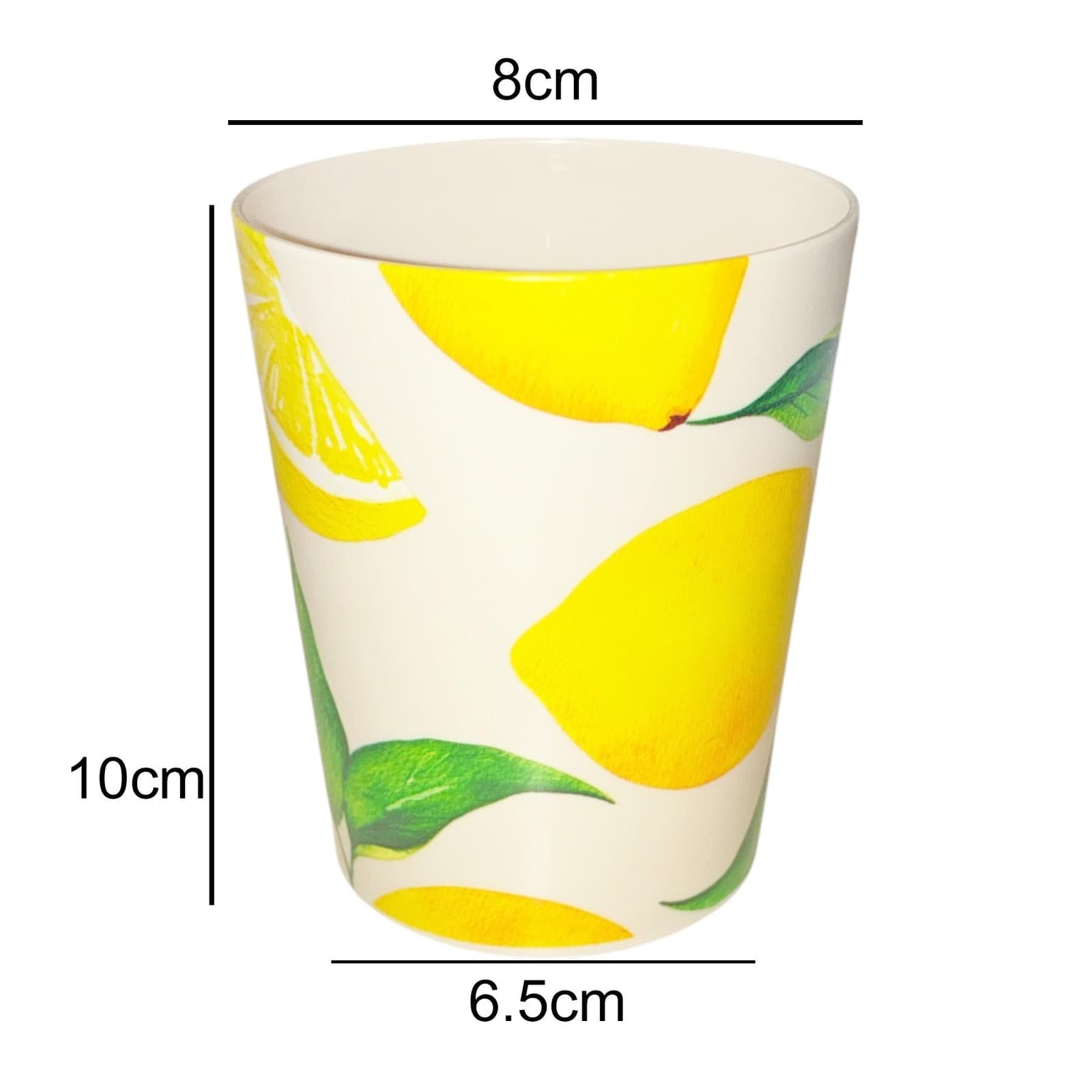 Lemon Reusable Plastic Tumblers Set 4 Cups 325ml Ideal for Outdoor Picnic BBQ view 2