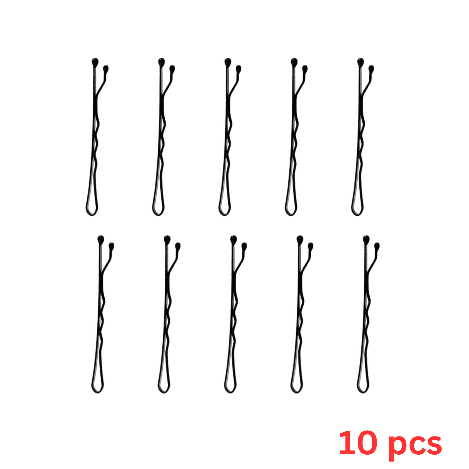 10 Pcs Black Bobby Pins for Women Hair Grips and Styling Clips for Everyday Use