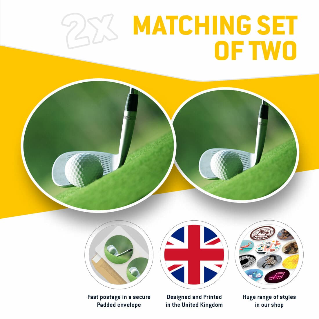 2 x Vinyl Stickers 30cm - Golf Course Club Ball Sport Cool Gift #14601 view 2