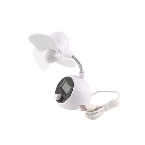 USB Fan Adjustable Portable Mini Fan Cooler Cooling Cooler Fan Clock Temperature view 2