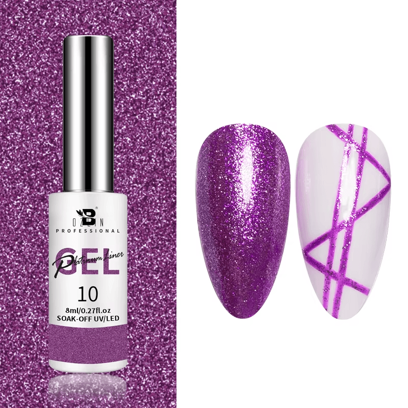 70 Colour UV LED Gel Nail Polish Liner 8Ml Top Coat Nail Rhinestone Glue Reinfor