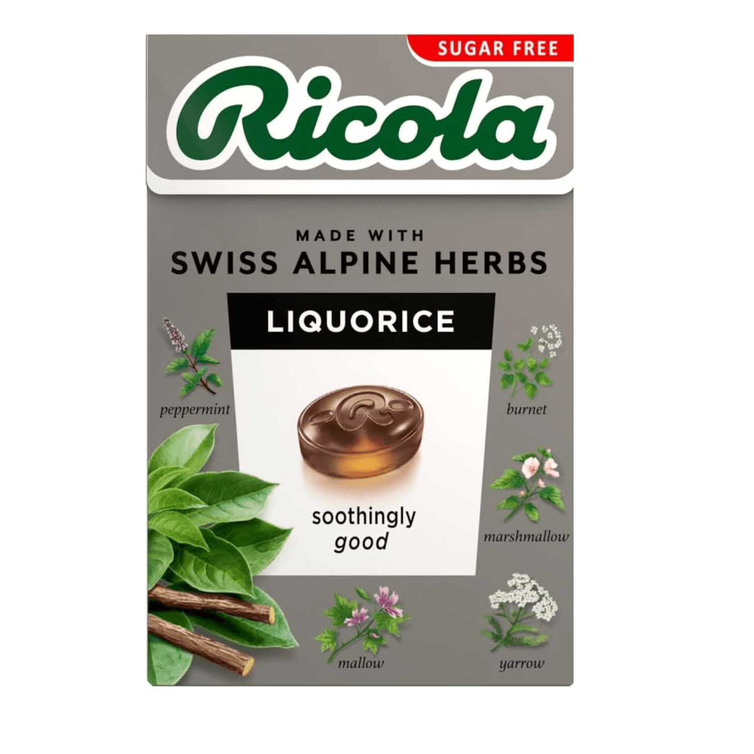 Ricola Liquorice Swiss Herbal Sweets 45g - Pack of 10 view 2