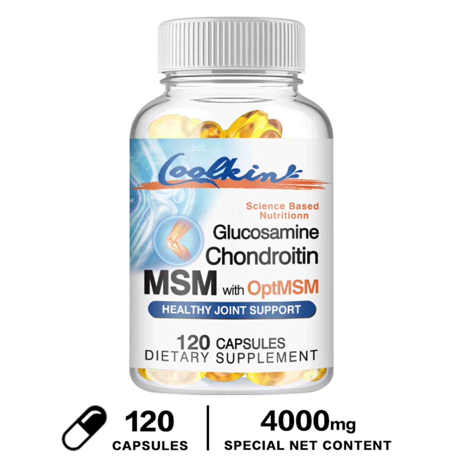 Glucosamine Chondroitin MSM 4000mg -Triple Strength Joint Support| Bone Health