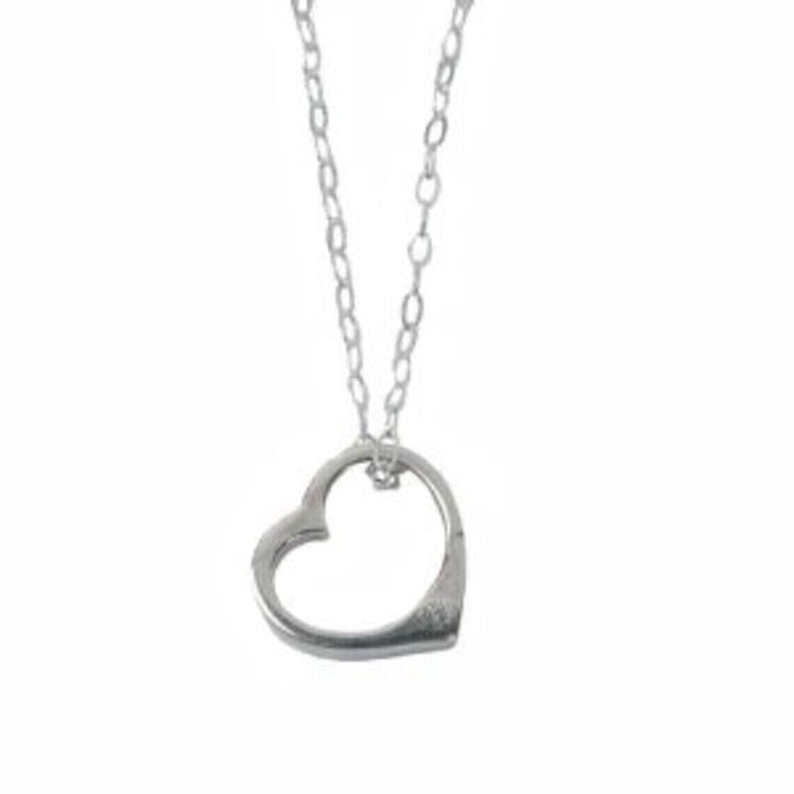 Heart Shaped Floating Pendant Sterling Silver 925 perfect gift-loved ones
