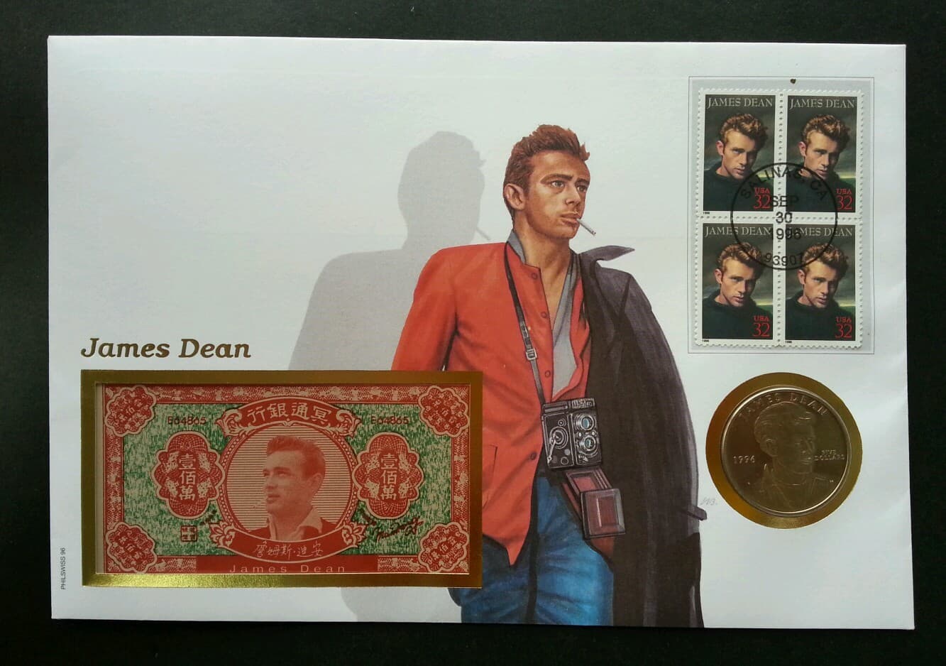 USA US 1996 美国中国地府瞑钞邮币封 Hell FDC (banknote coin cover) *rare 3 in 1