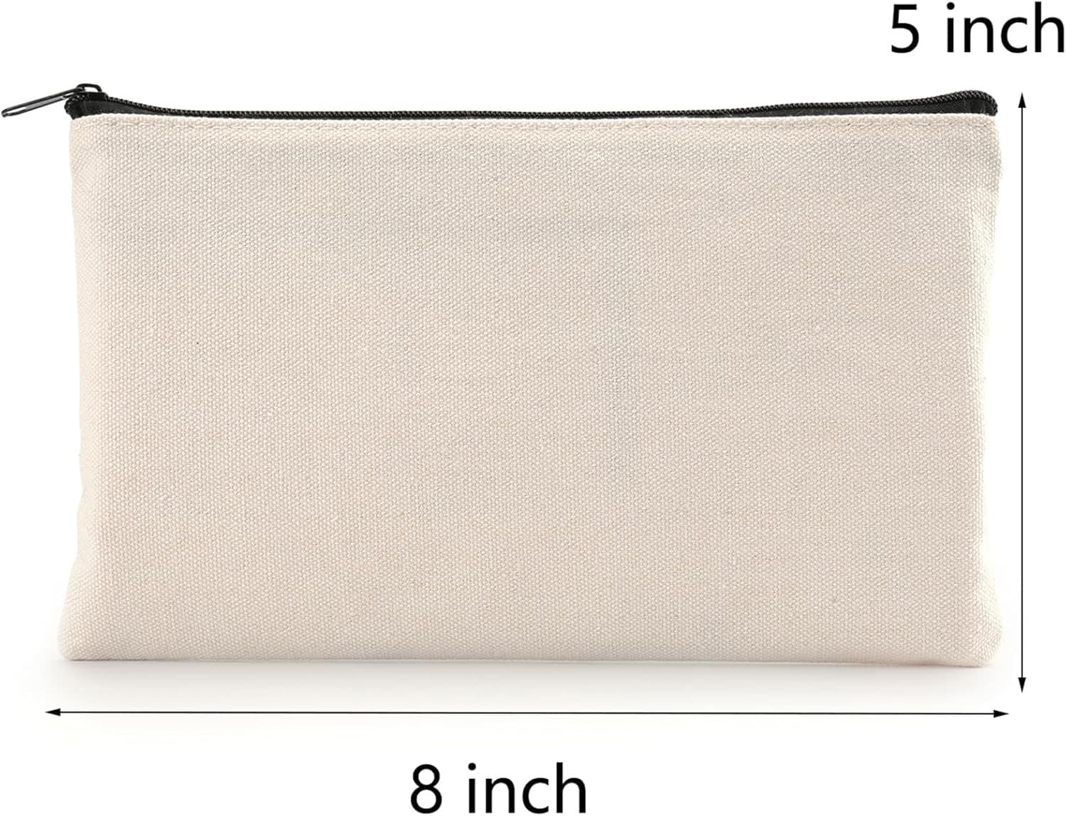 Yarlung 32 Pack Canvas Zipper Pouch,20.3cm x 12.7cm Blank DIY Craft Pen Pencil view 2