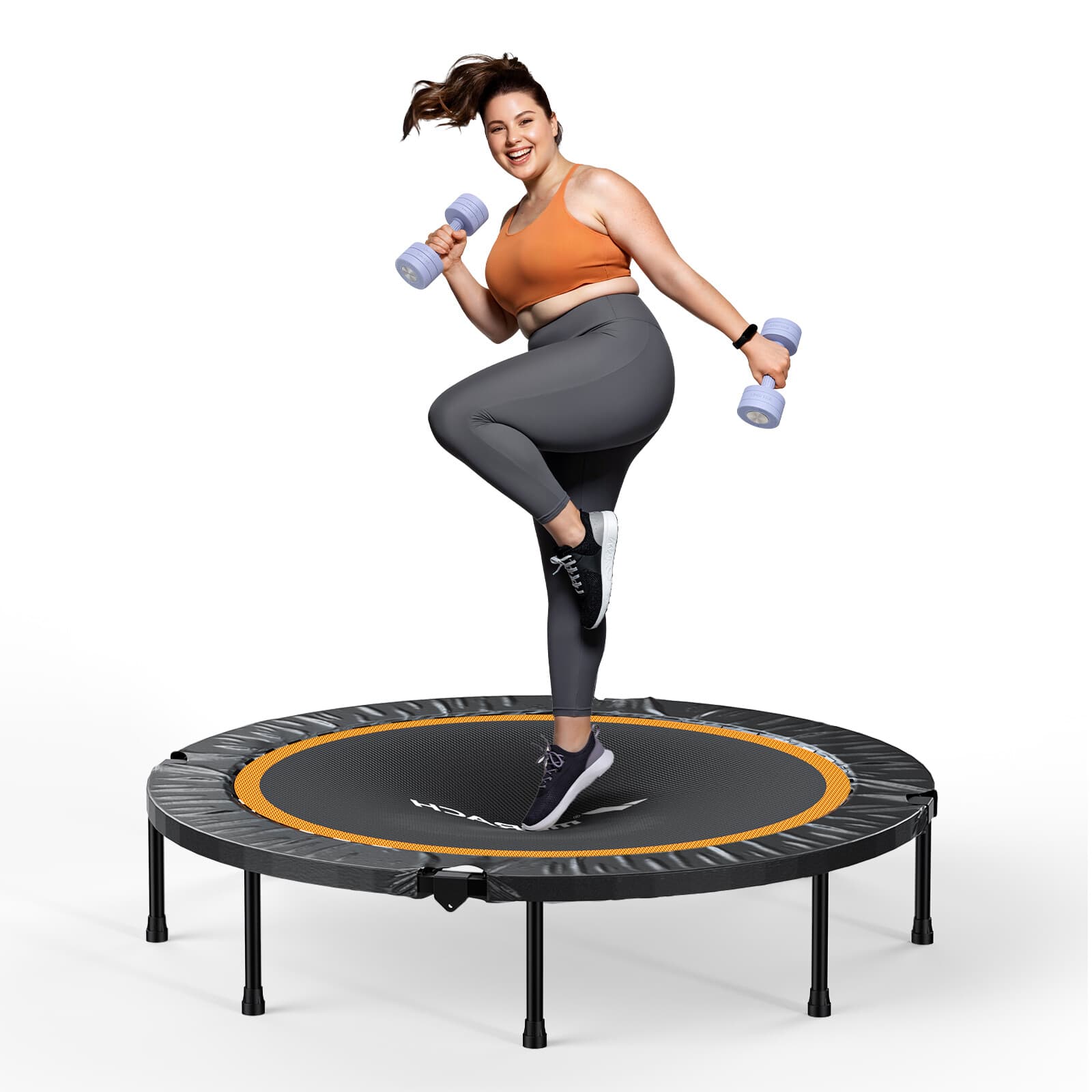 MERACH New 48'' Rebounder Mini Trampoline Adult| Fitness Trampolines for Adults