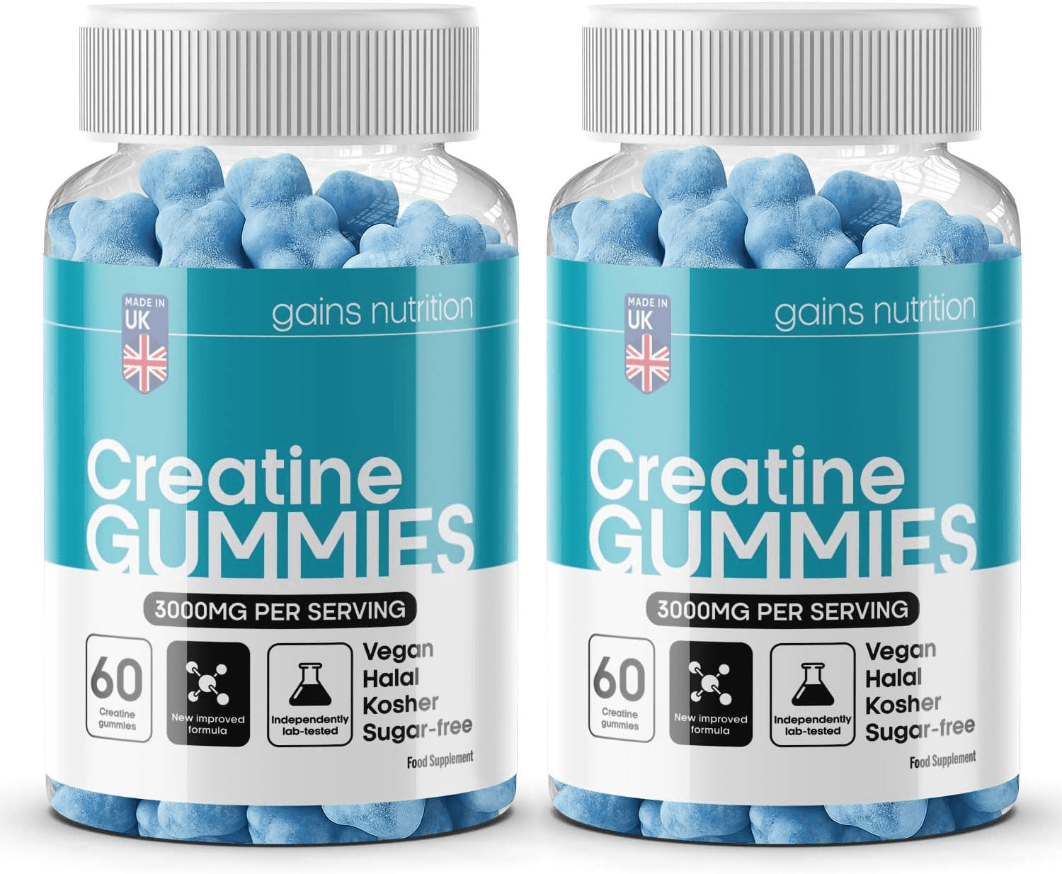GN Creatine Gummies | 60 Chewable Creatine Gummies for Men and Women Non-Gmo and Sui