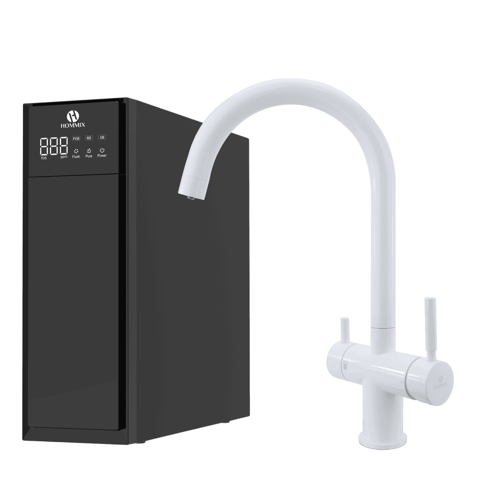 Hommix hydRO Pro Under Sink Tankless RO System + Hommix Como 3 Way Kitchen Tap -