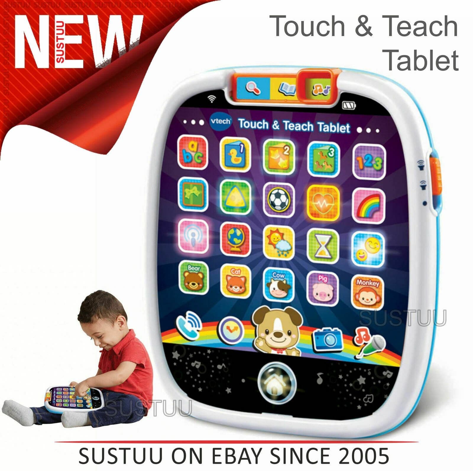 VTech Touch and Teach Tablet For Baby│Learning Activities│Fun Phrases│Music│12+ M
