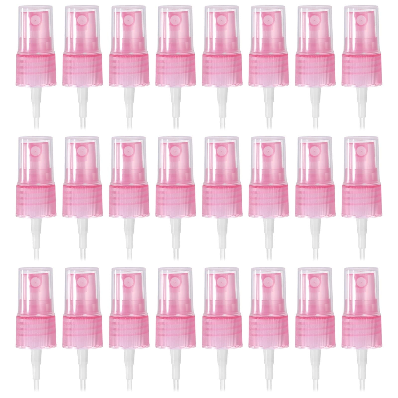 24 Pcs Pink Spray Bottle Top| 18/410 Fine Mist Sprayer Stripe Plastic Top