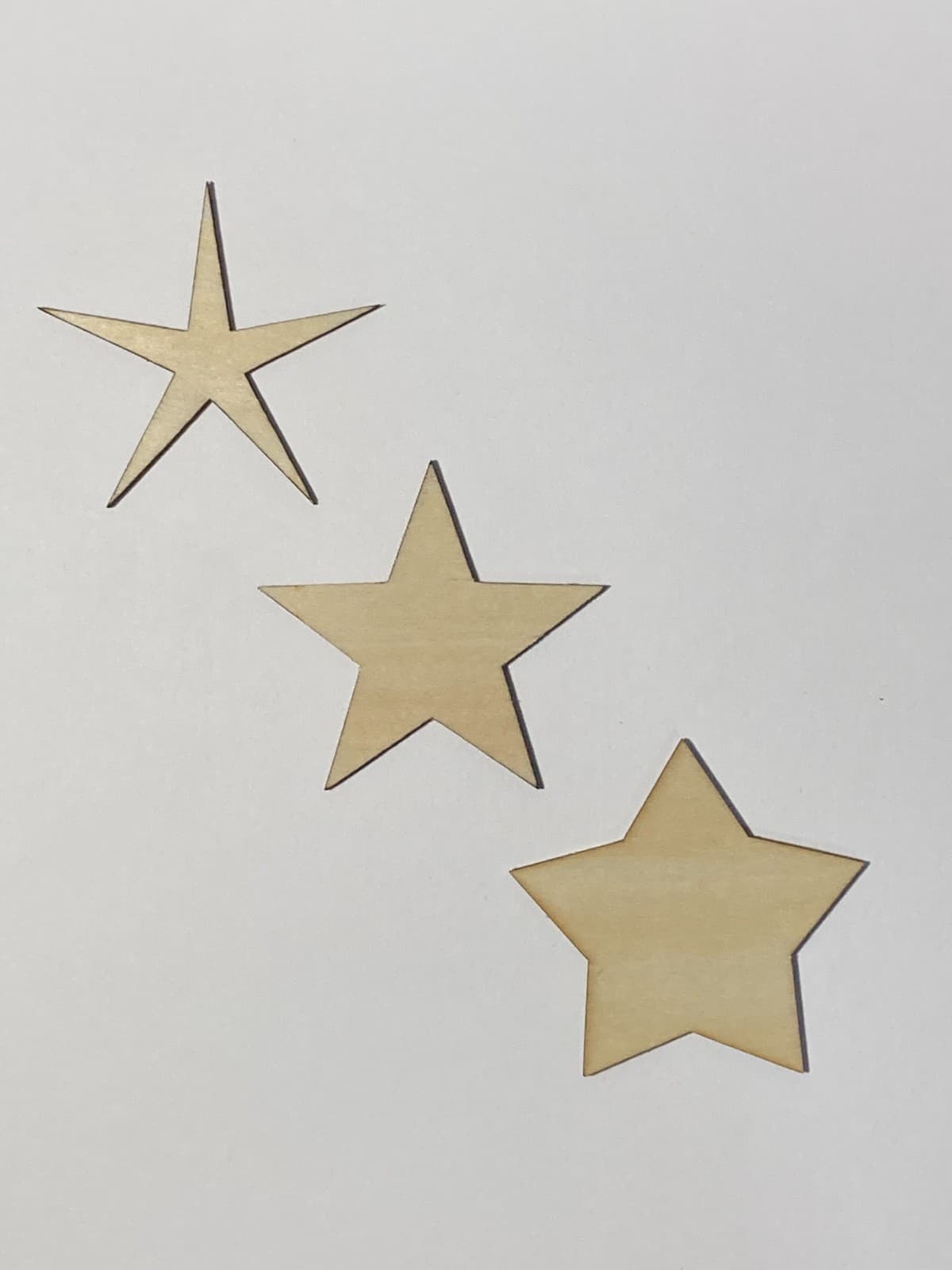 5 Point Wooden Stars
