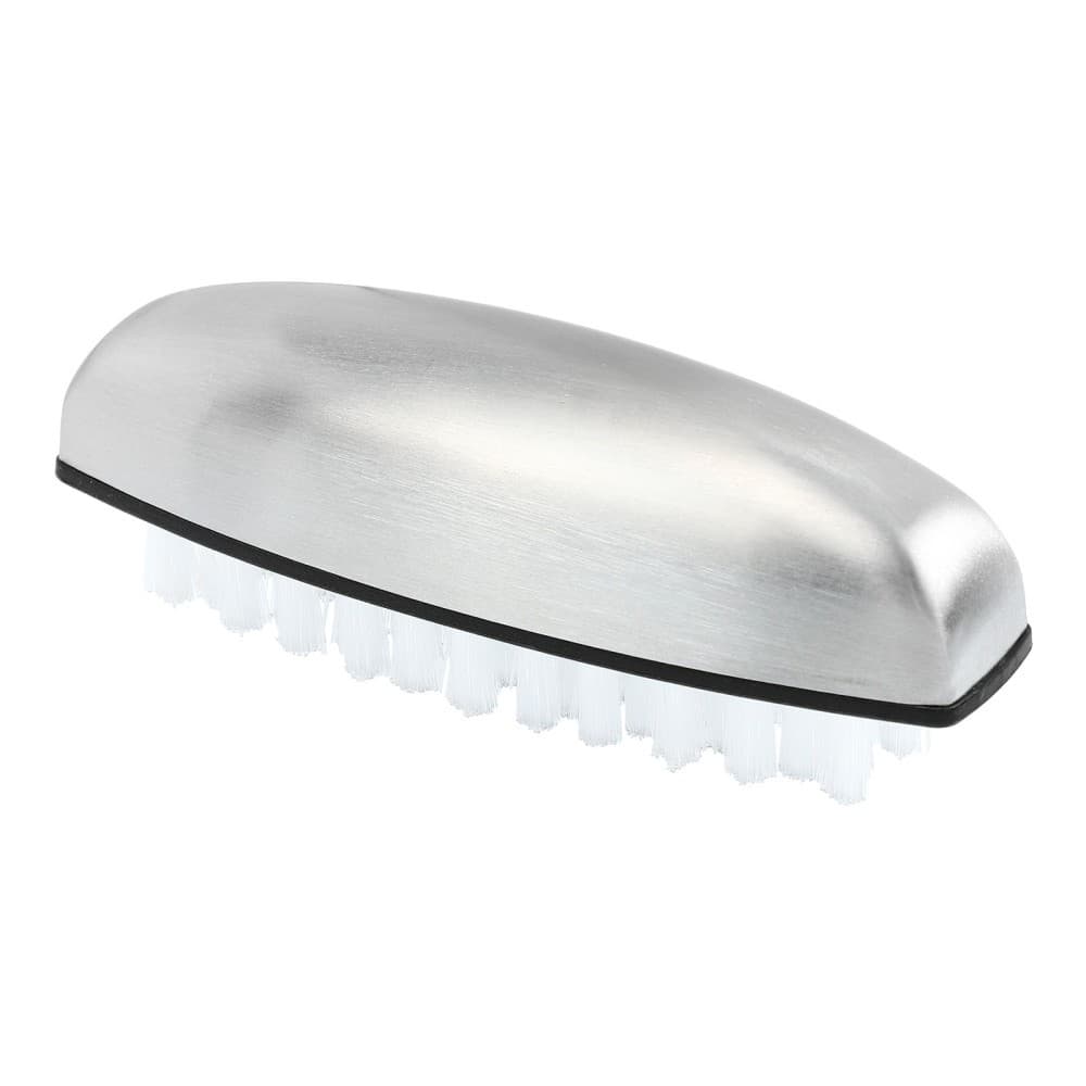 Manicure Nail Brush Stainless Steel Handheld Nail Cleaning Scrubber Tool