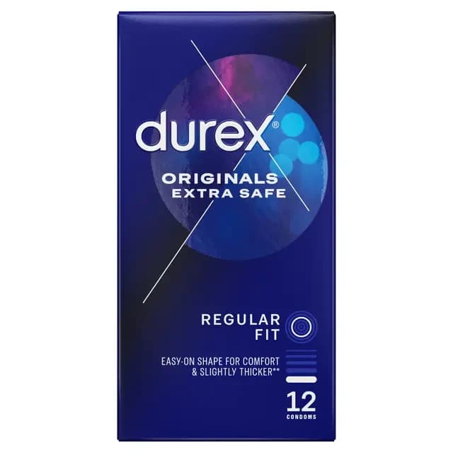 Durex Originals Extra Safe Condoms 12 Pack Regular Fit Extra Protection UK