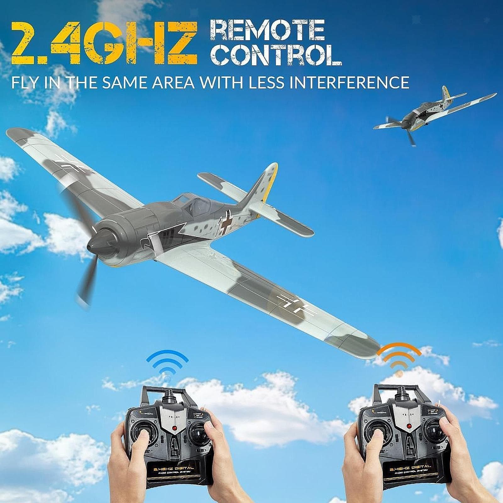Electric RC Plane Toy Set Remote Control Airplane 2.4GHz 4CH 6-axis Gyro W/