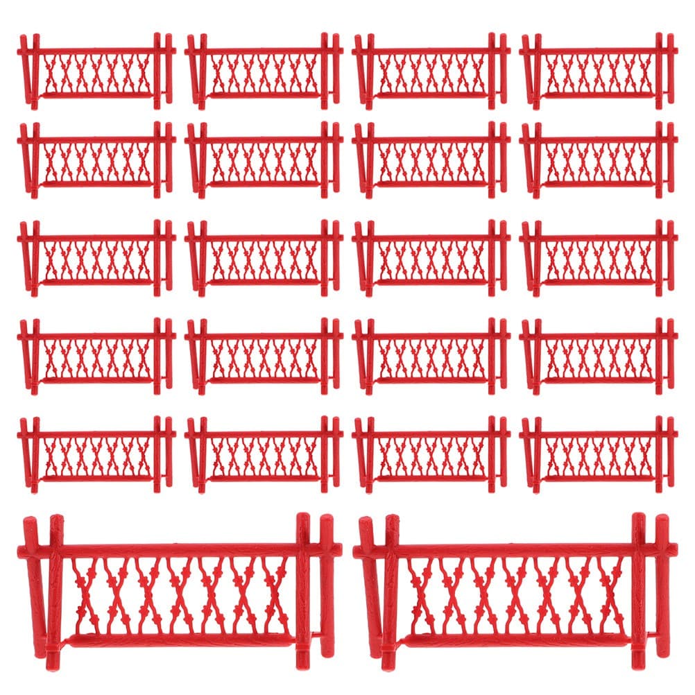 40 Pcs White Picket Fence Toy Blocking Fences Horse Stable Stall Toys