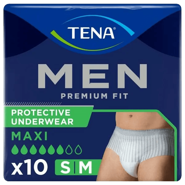 TENA Men Premium Fit Maxi Pants Small/Medium Pack of 10
