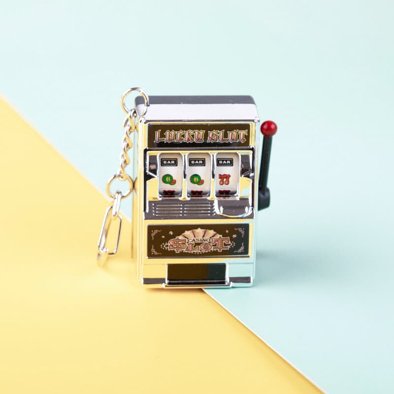 Lucky Jackpot Mini Fruit Slot Machine Fun Birthday Keychain Gift Educational Toy