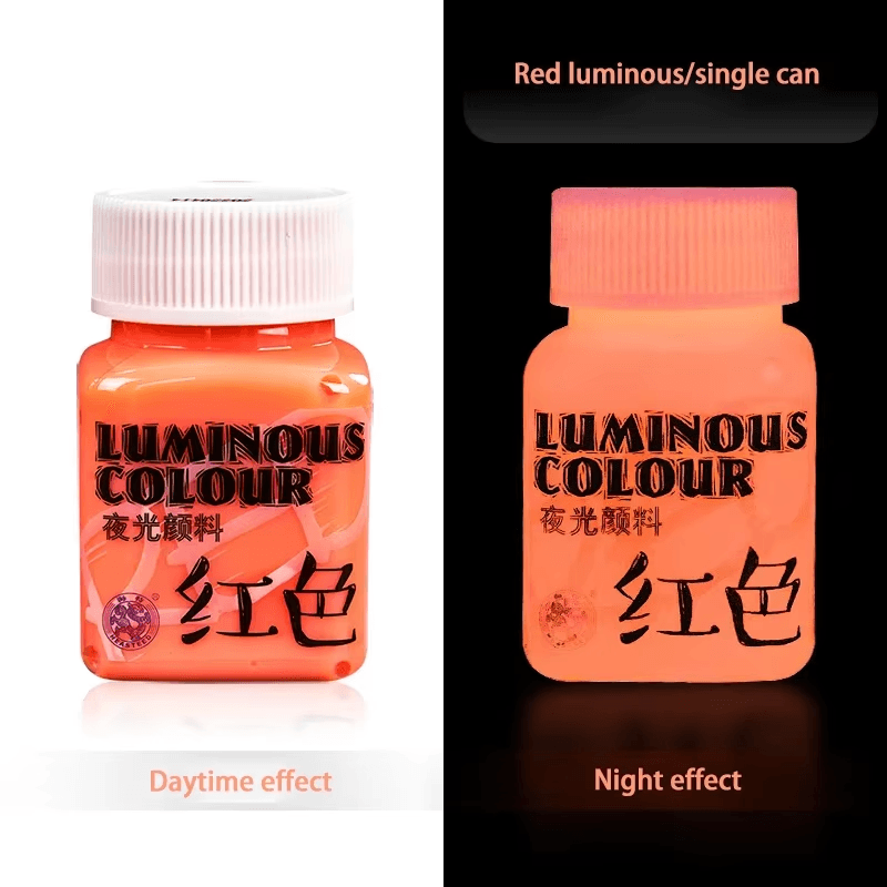 58ML Fluorescent Glow-in-Dark Acrylic Pigment DIY Hand Paint Festival Wall