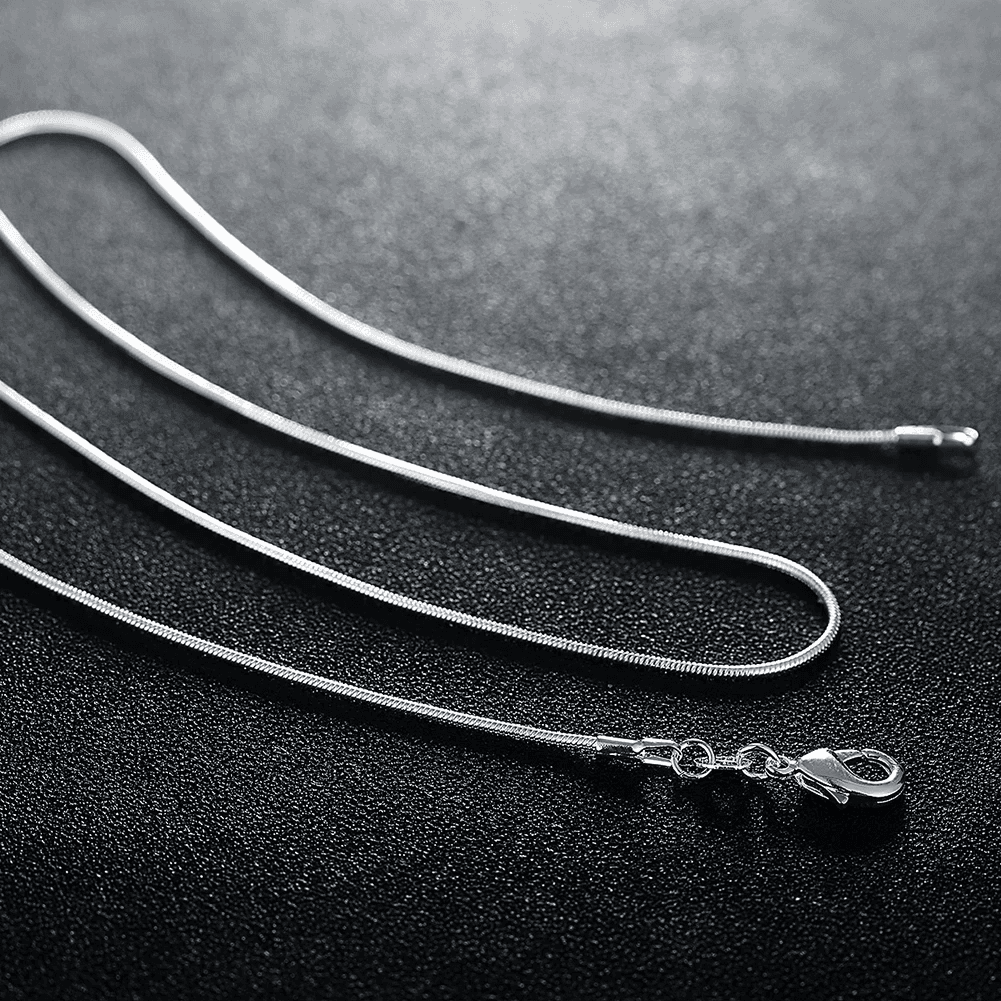 Fashion Hot Sell Snake 1MM Chain 925 Sterling Silver Ladies` Women Snake Necklac