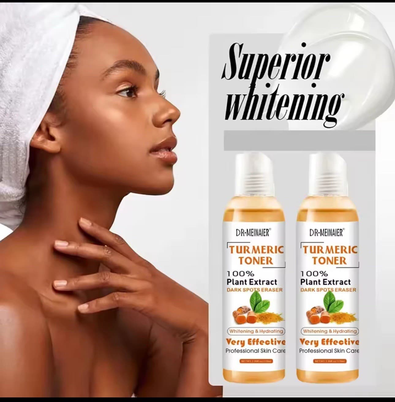 3Pcs Whitening Turmeric Toner Brightening Face Serum Dark Corrector Moisturizing view 2