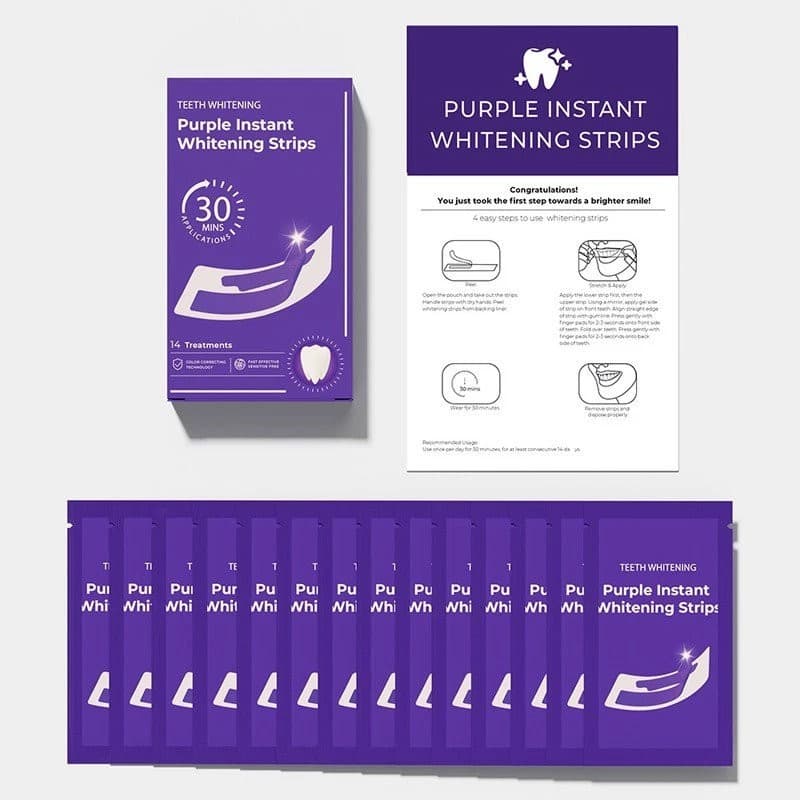 Hismile V34 Tooth Whitening Strips Teeth Whitening Strips Purple Tooth Whiten UK