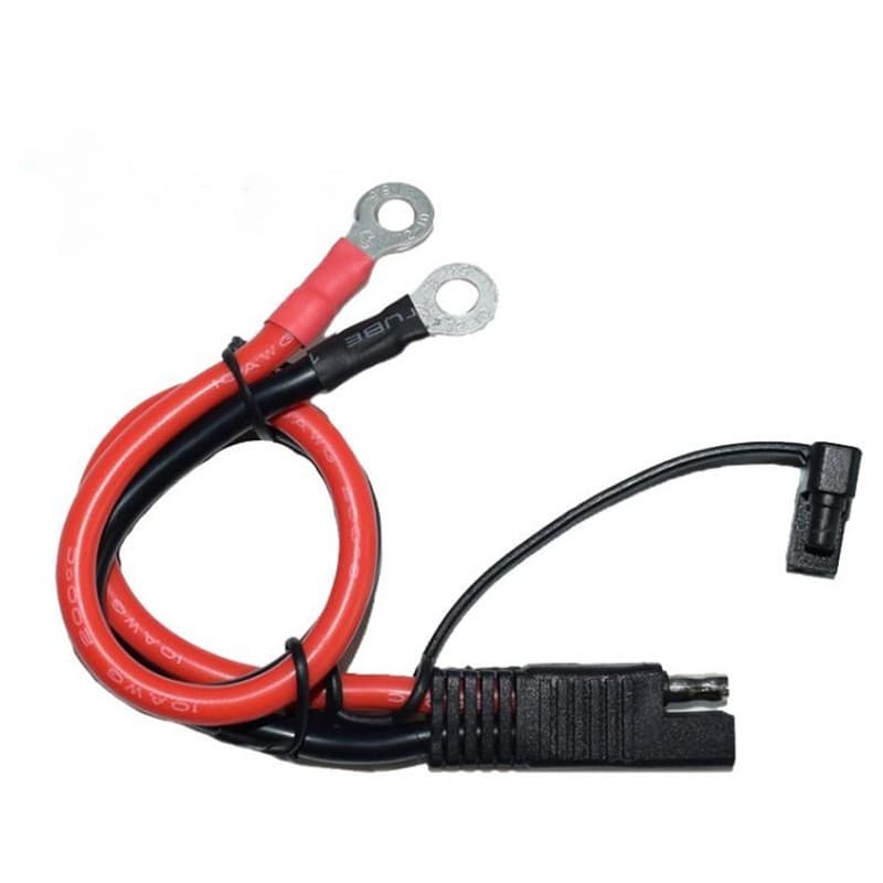 30cm SAE to O Ring Extension Wire 10AWG with Dust Cover for Protection