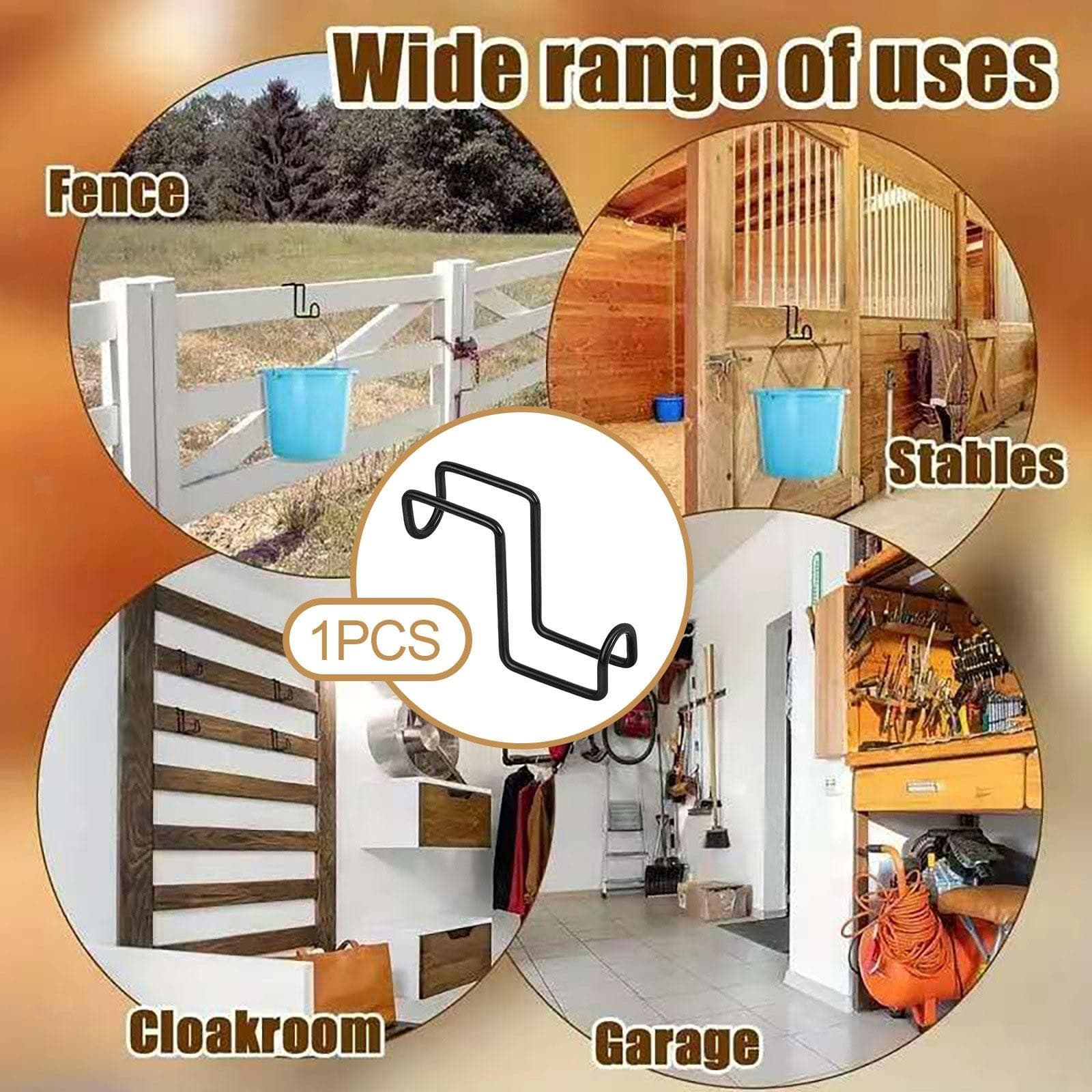 Tack Hook Hanging Holder Multifunctional Metal 4 inch Heavy Duty Stall Hook for
