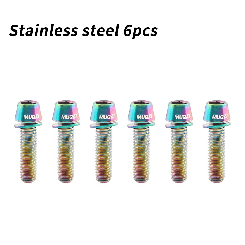 6Pcs M5x17mm Bicycle Stem Bolts Stainless Steel MTB Road Bike Riser Screws UK