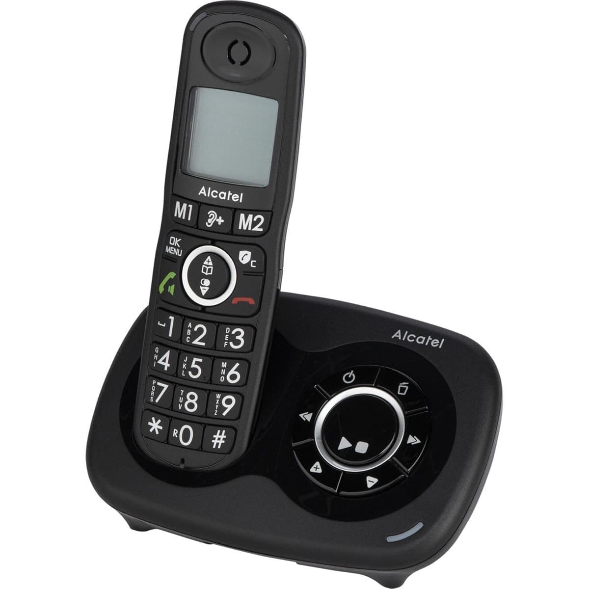 Alcatel Big Button Digital Cordless Phone with Answering Machine| Black