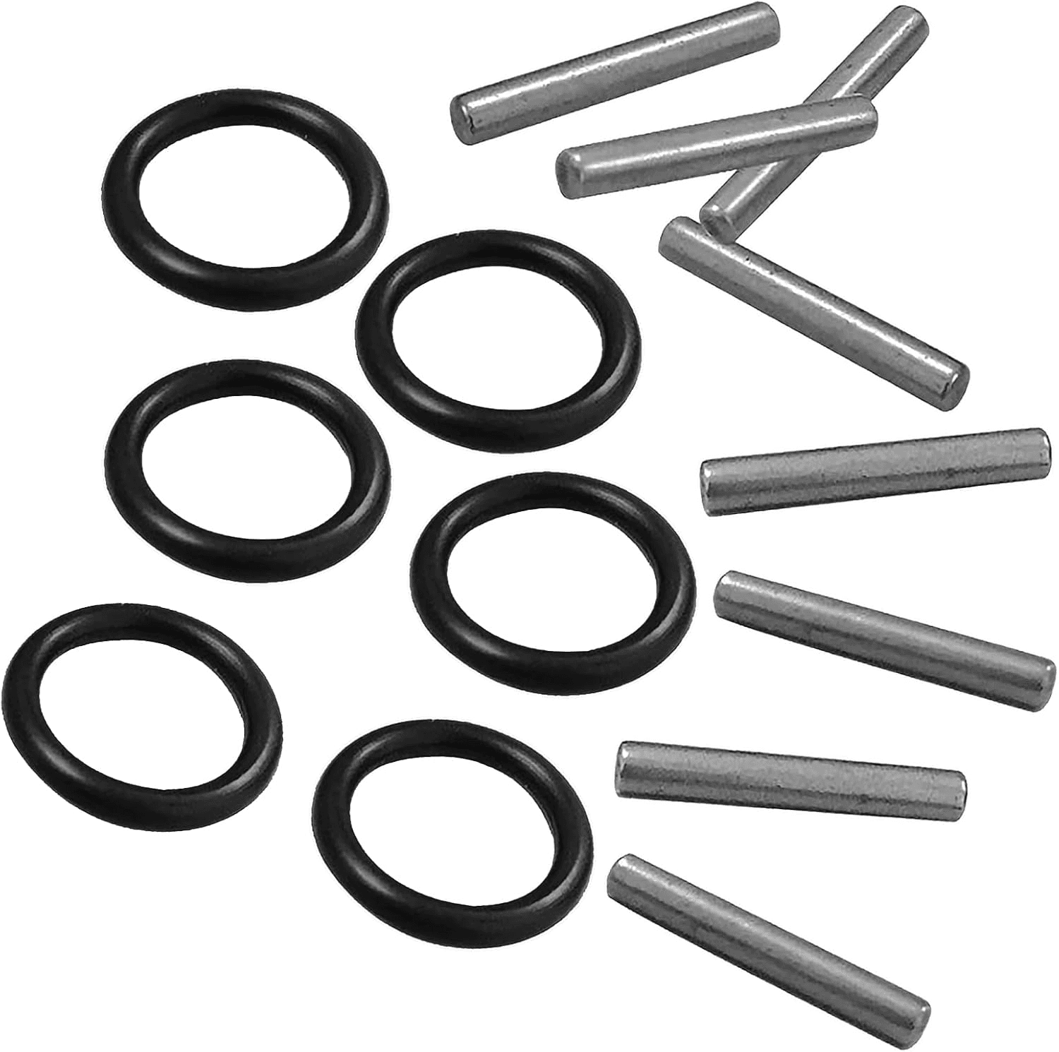 30 Pcs Replacement Pin and O-Ring,Black 4Mm Impact Ring and 3X25Mm Socket Pins f