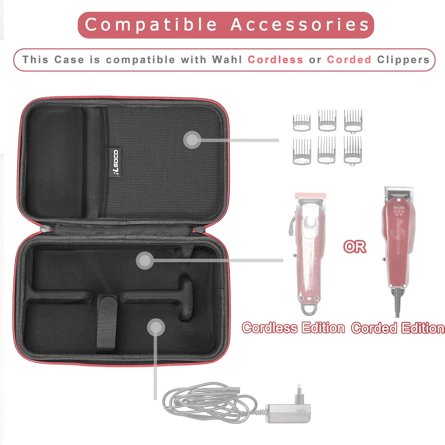 Case for Wahl Super Taper Hair Trimmer/5 Star Cordless Magic Clip Professional H view 2