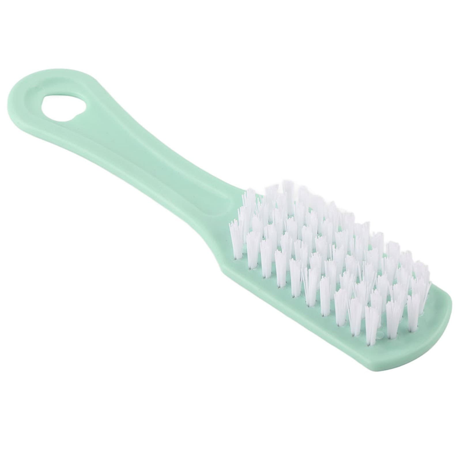 (Green)Multi Functional Plastic Shoe Cleaning Brush Bushy Nylon Bristles Sc OU