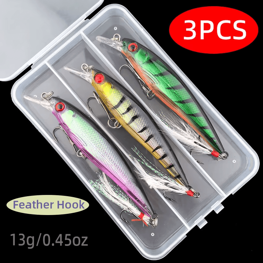 Minnow Fishing Lure Laser Crankbait Artificial Wobbler Swimbait Hard Bait Hook