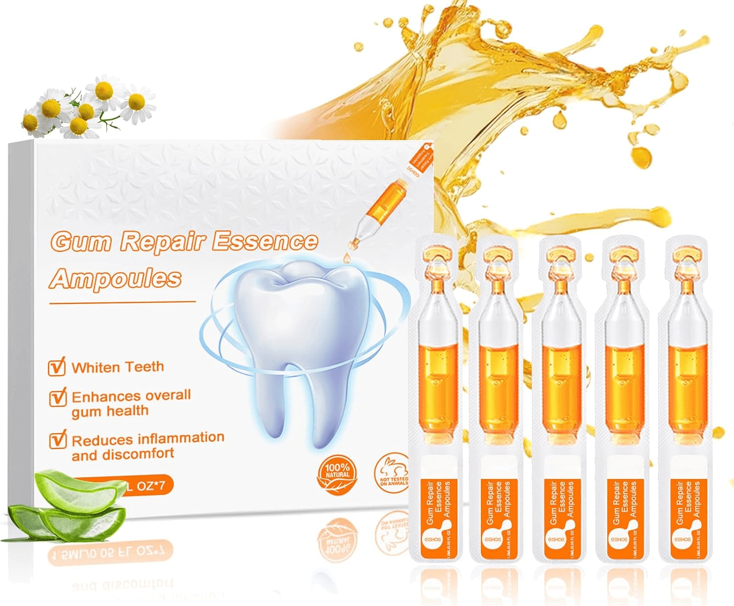 7Pcs Gum Repair Essence Ampoules - Gum Protect Repair Gel - Treatment for Adults