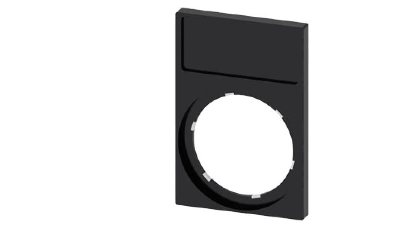 Ramka do etykiet samoprzylepnych 12,5x27mm prostokątna czarna otwór 22mm SIRIUS