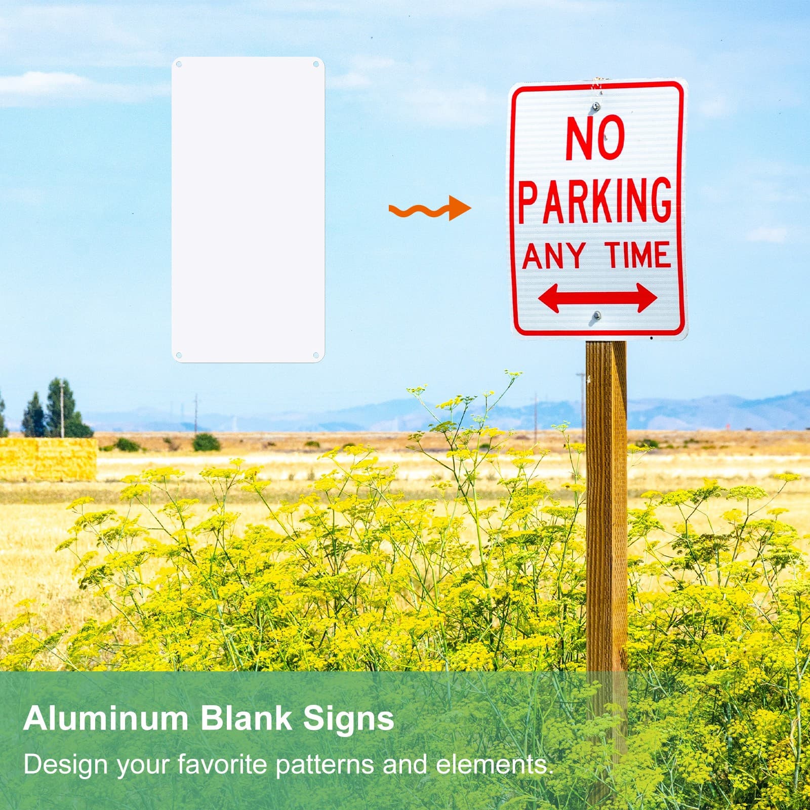 2-Pack White Blank Metal Signs 4x8 Inch Painted Aluminum Sheet 0.02 Inch view 2