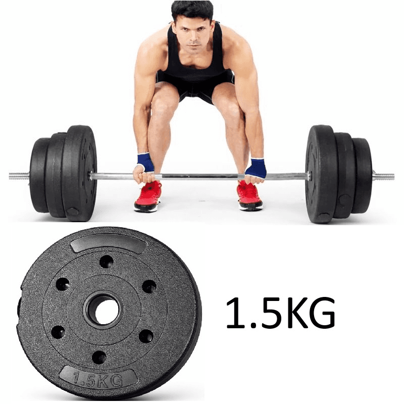 Weight Plates 1.5kg Standard 1\" Vinyl Barbell Dumbbell Lifting Training Discs