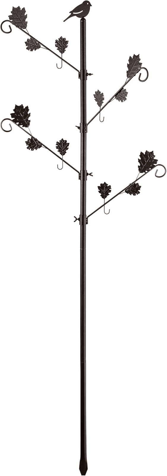 Bird Feeder Hanging Station Pole Birds Feeding Station Metal Stand for Small Bir