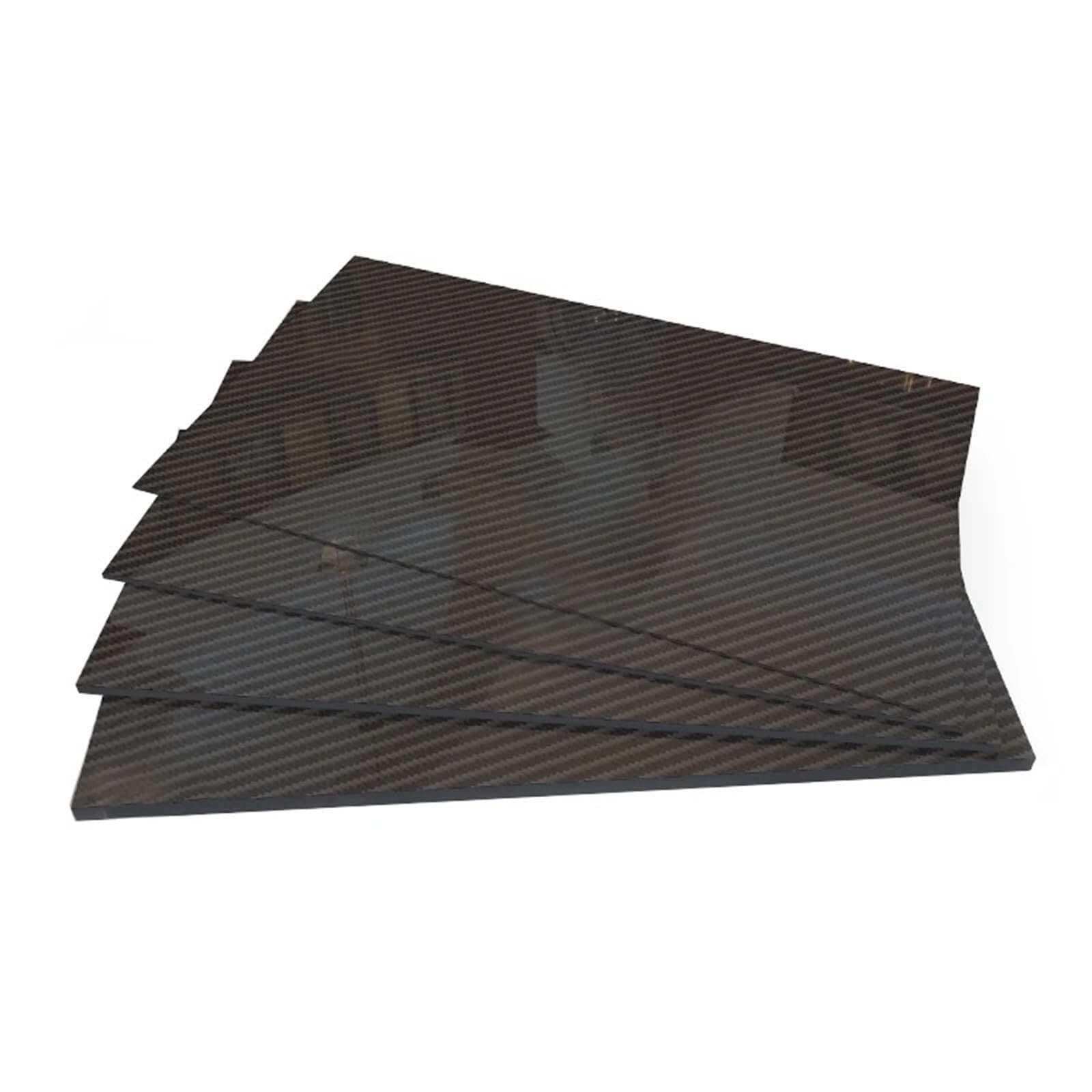 Carbon Fibre Sheet 3k Rigid 100% Carbon Gloss Plain 1 2 3 4 5 mm UK Supplier!