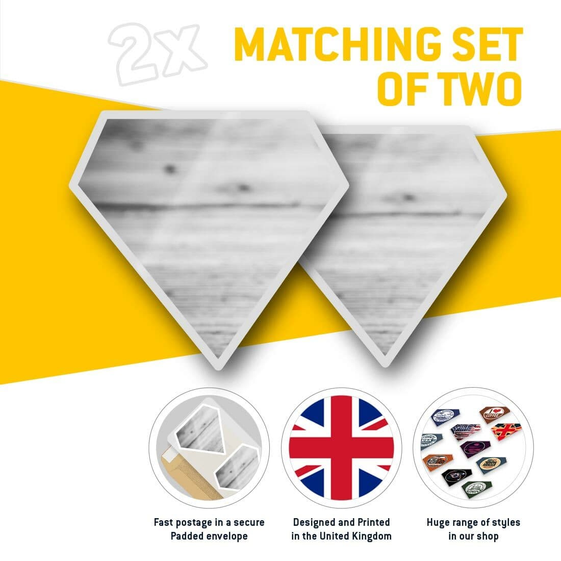 2 x Diamond Stickers 10 cm  - Barbell Weights Gym Fitness  #12869 view 2