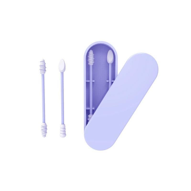 4/2Pcs with box of Cotton swabs Reusable ear care kit with double ended spiral