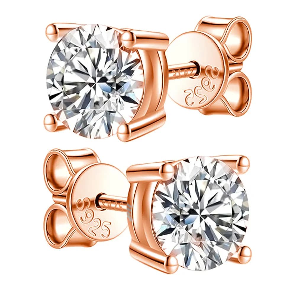 2.0Ct Moissanite Earrings for Women Lab Grown Diamond Ear Studs 925 Sterling Sil