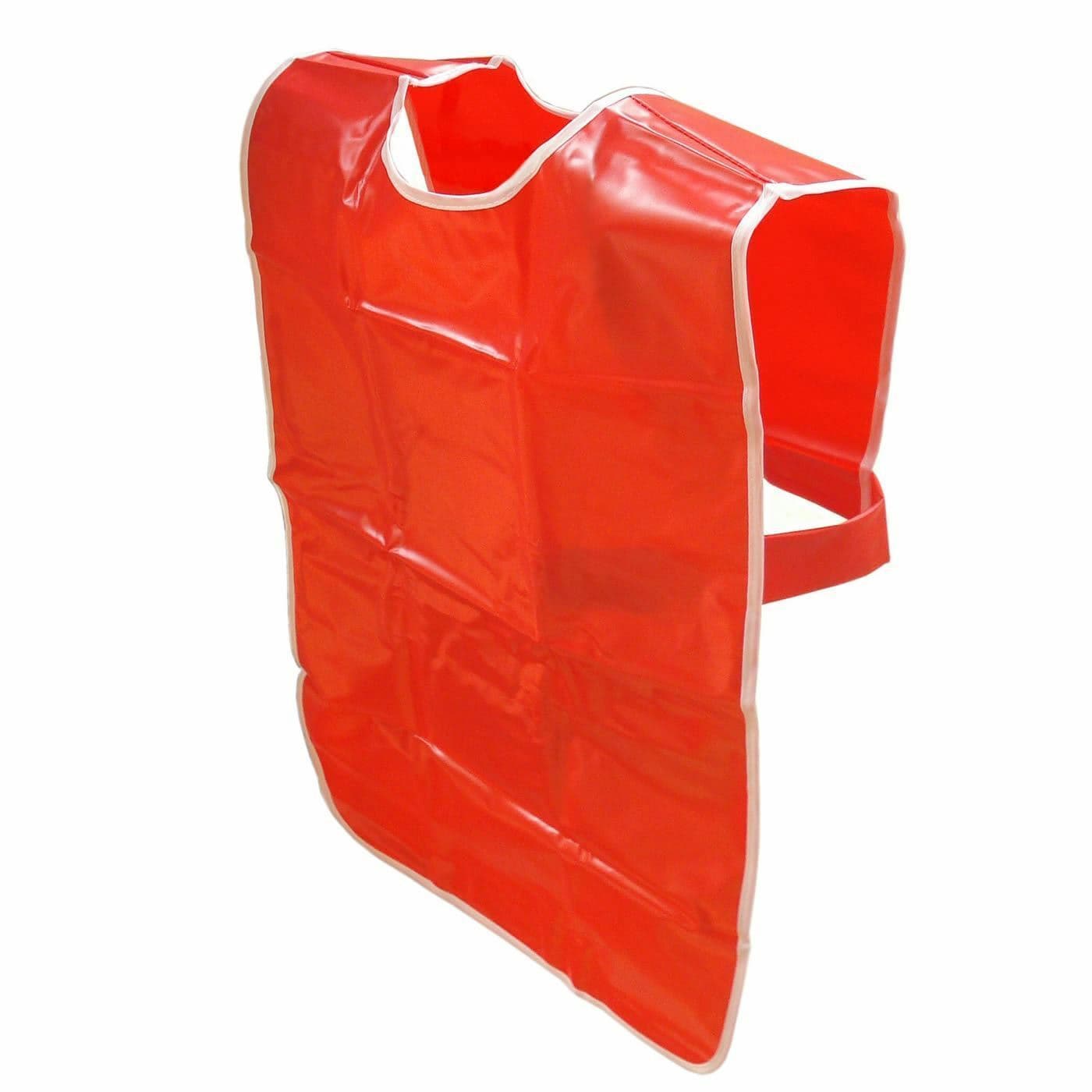 Childrens Red PVC Painting Tabard Waterproof Apron Wipe Clean Art Craft Cooking
