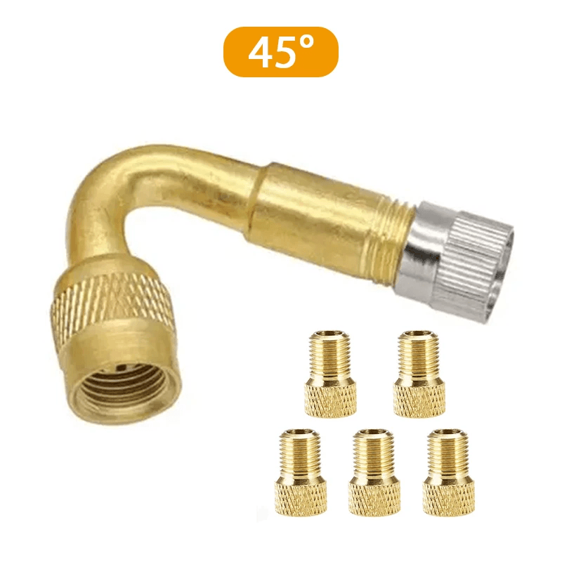 Tyre Valve Extension Adapter 45 90 135 Degree Motorcycle Bike Car Inflator UK