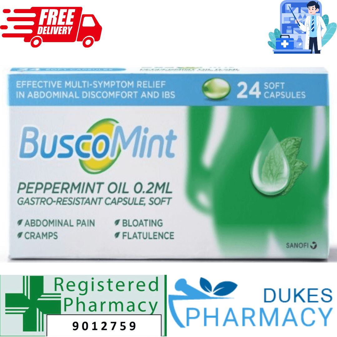 BuscoMint Peppermint Oil 0.2ml Gastro-Resistant Capsule| Soft