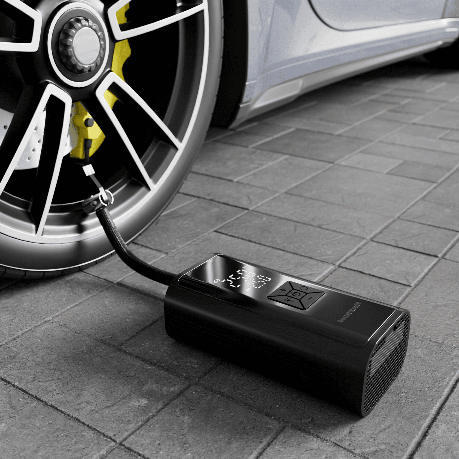 5904265086524 Pompka rowerowa elektryczna kompresor do opon powerbank 6000mAh la view 2