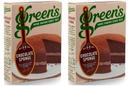 Green's Chocolate Sponge Cake Mix| Home Baking Since 1907 - (Pack of 2)